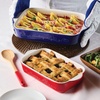 image:imageBon Voyage Ceramic Baking DishBakeware SetLasagna Pans Dishwasher Safe Oven to Table 2 Piece Baker Set  Mixed Colors2Piece Baker Set
