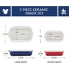 image:imageBon Voyage Ceramic Baking DishBakeware SetLasagna Pans Dishwasher Safe Oven to Table 2 Piece Baker Set  Mixed Colors2Piece Baker Set