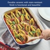 image:imageBon Voyage Ceramic Baking DishBakeware SetLasagna Pans Dishwasher Safe Oven to Table 2 Piece Baker Set  Mixed Colors2Piece Baker Set