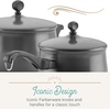 image:imageFarberware 120 Limited Edition Stainless Steel Cookware Pots and Pans Set with Prestige Kitchen Tools 10 Piece Aqua BluePewter Gray