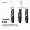 image:imageFarberware 15Piece Forged Triple Riveted Knife Block Set High CarbonStainless Steel Kitchen Knives RazorSharp Knife Set with Wood Block BlackBlack
