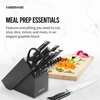 image:imageFarberware 15Piece Forged Triple Riveted Knife Block Set High CarbonStainless Steel Kitchen Knives RazorSharp Knife Set with Wood Block BlackGraphite