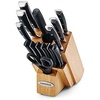 image:imageFarberware 15Piece Forged Triple Riveted Knife Block Set High CarbonStainless Steel Kitchen Knives RazorSharp Knife Set with Wood Block BlackNatural 1