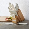 image:imageFarberware 15Piece Forged Triple Riveted Knife Block Set High CarbonStainless Steel Kitchen Knives RazorSharp Knife Set with Wood Block BlackNatural 2