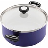 image:imageFarberware 17490 Ceramic Dishwasher Safe Nonstick Cookware Set  Pots and Pans Set  12 Piece BlueBlue