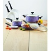 image:imageFarberware 17490 Ceramic Dishwasher Safe Nonstick Cookware Set  Pots and Pans Set  12 Piece BlueLavender