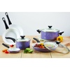 image:imageFarberware 17490 Ceramic Dishwasher Safe Nonstick Cookware Set  Pots and Pans Set  12 Piece BlueLavender