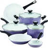image:imageFarberware 17490 Ceramic Dishwasher Safe Nonstick Cookware Set  Pots and Pans Set  12 Piece BlueLavender