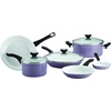 image:imageFarberware 17490 Ceramic Dishwasher Safe Nonstick Cookware Set  Pots and Pans Set  12 Piece BlueLavender