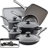 image:imageFarberware 21925 High Performance Nonstick Cookware Set  Pots and Pans Set Dishwasher Safe  17 Piece SilverBlack