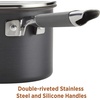 image:imageFarberware 21925 High Performance Nonstick Cookware Set  Pots and Pans Set Dishwasher Safe  17 Piece SilverGray
