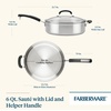 image:imageFarberware Brilliance Stainless Steel Frying PanSkillet10 Inch Dishwasher Safe and Induction Ready Compatible with All CooktopsStainless SteelStainless Steel