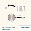 image:imageFarberware Brilliance Stainless Steel SaucepanSaucepot with Side Spouts for Easy Pouring 1 Quart Dishwasher Safe and Induction Ready Compatible with All Cooktops Stainless Steel