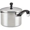 image:imageFarberware Classic Series Stainless Steel Sauce Pan with Lid 2 Qt SilverSaucepan w Straining Lid 3 Quart Pack of 3