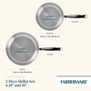 image:imageFarberware Classic Series Stainless Steel Sauce Pan with Lid 2 Qt SilverSkillet Set 825 Inch  10 Inch