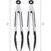 image:imageFarberware Classic Stainless Steel Tongs Set Of 2 BlackMini Nylon Tipped Tongs
