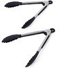 image:imageFarberware Classic Stainless Steel Tongs Set Of 2 BlackMini Nylon Tipped Tongs