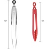 image:imageFarberware Classic Stainless Steel Tongs Set Of 2 BlackNylon and Stainless Steel Tongs
