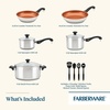 image:imageFarberware Classic Traditions Stainless Steel Cookware Induction Pots and Pans Set with Prestige Cooking Utensils 12 Piece  Stainless Steel