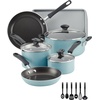 image:imageFarberware Cookstart Aluminum Nonstick Cookware Set 15PieceAqua