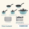image:imageFarberware Cookstart Aluminum Nonstick Cookware Set 15PieceAqua