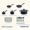 image:imageFarberware Cookstart Aluminum Nonstick Cookware Set 15PieceBlack