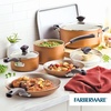 image:imageFarberware Cookstart Aluminum Nonstick Cookware Set 15PieceCopper