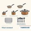 image:imageFarberware Cookstart Aluminum Nonstick Cookware Set 15PieceCopper