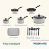 image:imageFarberware Cookstart Aluminum Nonstick Cookware Set 15PieceSilver