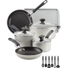 image:imageFarberware Cookstart Aluminum Nonstick Cookware Set 15PieceSilver