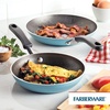 image:imageFarberware Cookstart DiamondMax Nonstick Frying PansSkillet Set Dishwasher Safe 825 Inch and 10 Inch AquaAqua