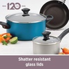 image:imageFarberware Dishwasher Safe Nonstick Aluminum Jumbo Cooker Chefs Pan with Lid and Helper Handle Kitchen Cookware 6Quart ChampagneAqua