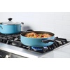 image:imageFarberware Dishwasher Safe Nonstick Aluminum Jumbo Cooker Chefs Pan with Lid and Helper Handle Kitchen Cookware 6Quart ChampagneAqua