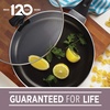 image:imageFarberware Dishwasher Safe Nonstick Aluminum Jumbo Cooker Chefs Pan with Lid and Helper Handle Kitchen Cookware 6Quart ChampagneAqua