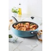 image:imageFarberware Dishwasher Safe Nonstick Aluminum Jumbo Cooker Chefs Pan with Lid and Helper Handle Kitchen Cookware 6Quart ChampagneAqua