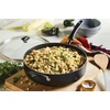 image:imageFarberware Dishwasher Safe Nonstick Aluminum Jumbo Cooker Chefs Pan with Lid and Helper Handle Kitchen Cookware 6Quart ChampagneBlack