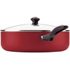 image:imageFarberware Dishwasher Safe Nonstick Aluminum Jumbo Cooker Chefs Pan with Lid and Helper Handle Kitchen Cookware 6Quart ChampagneRed