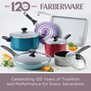 image:imageFarberware Dishwasher Safe Nonstick Aluminum Jumbo Cooker Chefs Pan with Lid and Helper Handle Kitchen Cookware 6Quart ChampagneRed