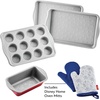 image:imageFarberware Disney Bake with Mickey Mouse Nonstick Bakeware Cake Pans Baking Sheet and LoafMeatloaf Pan 6 Piece Non Stick Bakeware Set  RedBakeware Set I