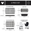 image:imageFarberware Disney Bake with Mickey Mouse Nonstick Bakeware SetBaking Pans 6 Piece  BlackBakeware Set with Oven Mitts