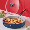 image:imageFarberware Disney Bon Voyage Ceramic Nonstick Frying Pan Dishwasher Safe Skillet 11 Inch RedBlue