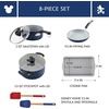 image:imageFarberware Disney Bon Voyage Ceramic Nonstick Pots and Pans Set with Baking SheetCookie Pan and Disney Home Kitchen Tools 8 Piece Non Stick Cookware Set  RedBlue