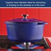 image:imageFarberware Disney Bon Voyage PreSeasoned Cast Iron Dutch OvenCasserole Pan with Lid Suitable for All Stovetops Including Induction 475 Quart BlueBlue