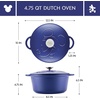 image:imageFarberware Disney Bon Voyage PreSeasoned Cast Iron Dutch OvenCasserole Pan with Lid Suitable for All Stovetops Including Induction 475 Quart BlueBlue