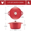 image:imageFarberware Disney Bon Voyage PreSeasoned Cast Iron Dutch OvenCasserole Pan with Lid Suitable for All Stovetops Including Induction 475 Quart BlueRed