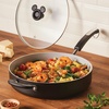 image:imageFarberware Disney Monochrome Ceramic Cookware Nonstick Saute Pan with Lid and Helper Handle Dishwasher Safe 45 Quart  BlackSaute Pan 45 Quart