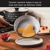 image:imageFarberware Disney Monochrome Ceramic Cookware Nonstick Saute Pan with Lid and Helper Handle Dishwasher Safe 45 Quart  BlackSkillet 8 Inch