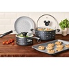 image:imageFarberware Disney Monochrome Ceramic Nonstick Cookware Pots and Pans with BakingBakeware Cookie Pan and Kitchen Cooking Tool Set Dishwasher Safe 8 Piece Cookware Set  Black