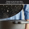 image:imageFarberware Disney Monochrome Pre Seasoned Cast Iron Shallow Casserole Pan with Lid 3 Quart  Black