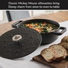 image:imageFarberware Disney Monochrome Pre Seasoned Cast Iron Shallow Casserole Pan with Lid 3 Quart  Black